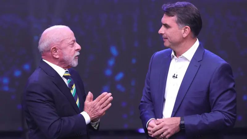 Lula e Flávio Bolsonaro